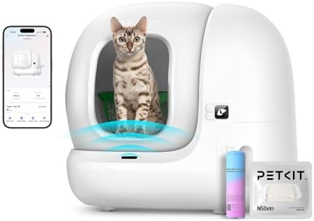 PURA MAX 2 Self Cleaning Cat Litter Tray, App Control, 76L Extra Large Automatic Cat Litter Tray for Multi-cats, Odour Control with N50, xSecure Robot Litter Box, Includes Trash Liner